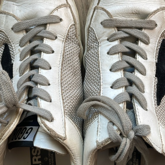 Golden Goose Superstar distressed mesh sneakers size 7.5 - Picture 8 of 11